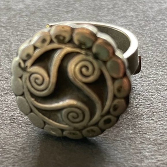 Mid-Century JORGEN JENSEN #253 PEWTER RING (Denmark) 1970’s MCM Scandinavian - Picture 11 of 11